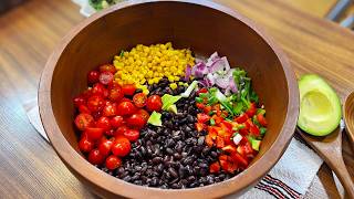 This Mexican black bean salad is a delicious and Refreshing Summer salad Weight loss recipe [upl. by Ynitsed]