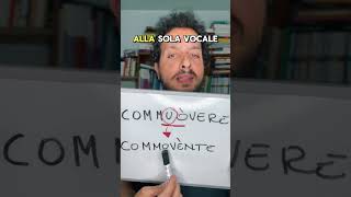 COMMUOVERE E COMMOVENTE italiano grammatica lingua dittongo [upl. by Season]