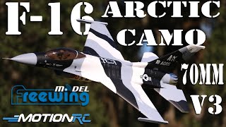 Freewing F16 V3 Arctic Camo High Performance 70mm EDF Jet  Motion RC [upl. by Donnenfeld]