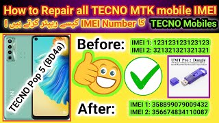 How to Repair all TECNO MTK mobiles IMEI number in 1 click by UMT Pro  UMT Pro new update 2024 [upl. by Hoeg322]