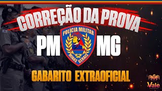 CORREÇÃO DA PROVA PMMG  GABARITO EXTRAOFICIAL [upl. by Gerstner162]