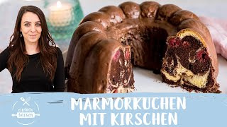 Marmorkuchen mit Kirschen  DonauwellenGugelhupf 😍🙌🏻 I Einfach Backen [upl. by Einram344]