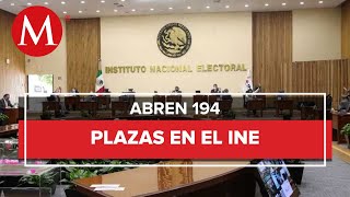 INE lanza convocatoria para 194 plazas del Servicio Profesional Electoral [upl. by Aivitnahs]