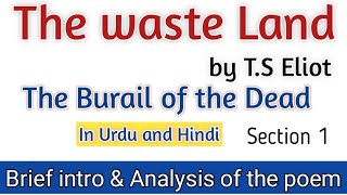 The Waste Land by TS Eliot  The Burial of the Dead  Section 1 [upl. by Tullusus]