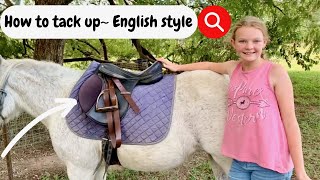 How to Saddle Your Horse  English Style [upl. by Leiuqese]