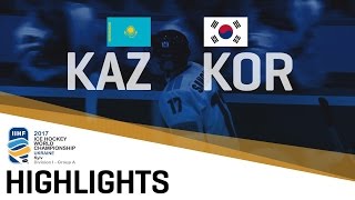 Kazakhstan  Korea  Highlights  2017 IIHF Ice Hockey World Championship Division  Group A [upl. by Belford685]