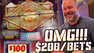 200BETS ONLY MY BIGGEST JACKPOT EVER on DOUBLE TOP DOLLAR amp 5 HAND PAYS [upl. by Alanah]