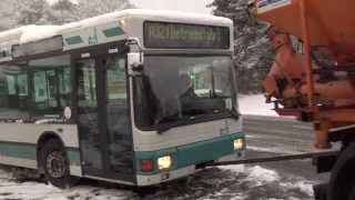 06122013 Gelenkbus ins Rutschen geraten  Bergung WilnsdorfNRW [upl. by Hung]