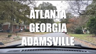 DRIVING TOUR GEORGIA ATLANTA ADAMSVILLE HOME OF MOVIE ATL SKATING RINK amp SEVERAL FAMOUS NARRATED [upl. by Mairym]