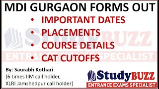 MDI Gurgaon forms out Should your apply Important dates placements course details CAT cutoffs [upl. by Cherish]