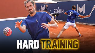 Daniil Medvedev amp Gilles Simon HighIntensity Clay Court Training [upl. by Bamberger]