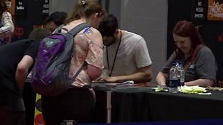 Lucifer Tom Ellis auto session  MCM Comic Con London 2018 [upl. by Oicelem482]