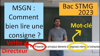 Méthode  Comment bien lire une consigne au Bac MSGN [upl. by Ariik]