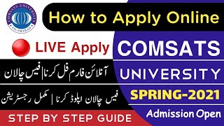 How to apply in COMSATS university online  Form filling  COMSATS Fee challan upload  step by step [upl. by Morgen]