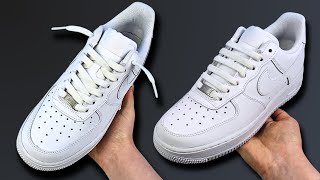 How To Lace Air Force 1s Without Tying 2 SLIP ON HACKS [upl. by Cho845]