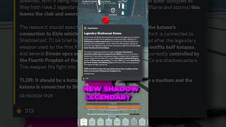 New Shadowcast legendary katana deepwoken [upl. by Mick901]