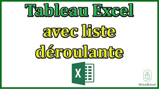 Tableau Excel avec liste déroulante [upl. by Pinchas]