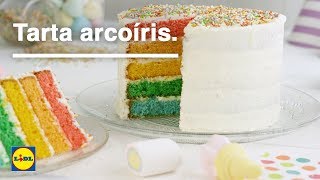 Tarta Arcoiris 🍰🌈  Recetas de Postres  Lidl España [upl. by Seyler]