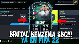 FIFA 22 SOLUCION  ¿VALE LA PENA BENZEMA FLASHBACK FIFA 22 ULTIMATE TEAM PLAYER REVIEW [upl. by Itra]