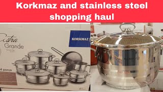 Korkmaz and stainless steel cookware shopping haul [upl. by Iznik]