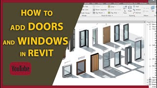 How to Add Doors and Windows in Revit  Beginner’s Guide to Revit Architecture [upl. by Neslund]