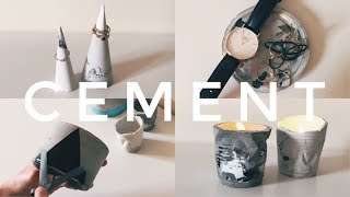 أعمال من الاسمنت  DIY Cement Decor [upl. by Beckerman]