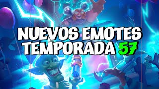 Nuevos EMOTES Temporada 57 de Clash Royale [upl. by Ahteres117]