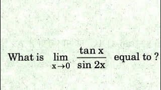 What is lim x0 tanxsin2x equal to nda calculus pyq cbse math airforce LHospitalRule [upl. by Kcub]