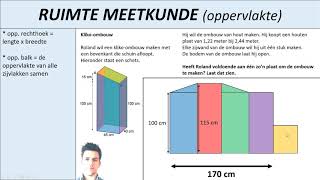 Wiskunde VMBO Ruimte Meetkunde Oppervlakte [upl. by Shifrah329]