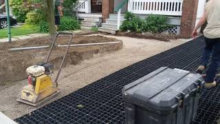 Installing a permeable Ecoraster driveway [upl. by Yvonner]