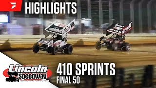 Final 50 Night of Champions  410 Sprints at Lincoln Speedway 101924  Highlights [upl. by Sirref]