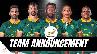 Springboks Team vs Los Pumas  South Africa Team Announcement  Springboks Player Profiles [upl. by Copp]