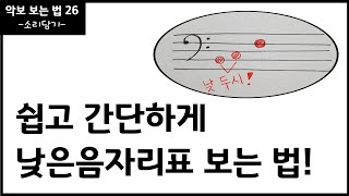 낮은음자리표 보는 법  쉽고 간단하게 악보 보는 법 [upl. by Eellehs193]