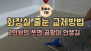 화장실 줄눈 셀프 시공 방법 초보자 가능 2만원이면 곰팡이 안생김 [upl. by Edette45]