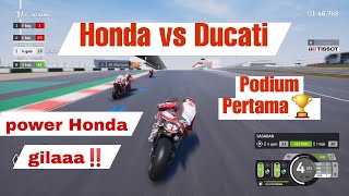 HONDA vs DUCATI‼️Power HONDA luarbiasa membuat podium [upl. by Ernesto]