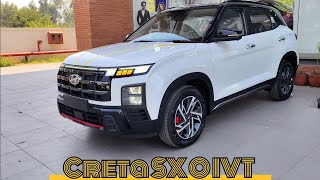 Facelift Creta SX O IVT White  Black  hyundaicreta2024 hyundaicretafacelift [upl. by Elberta]