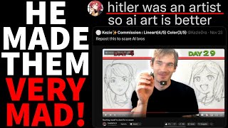 Haters Are Seething After PewDiePie Learns To Draw [upl. by Sumedocin303]