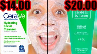 Cerave Hydrating Cleanser vs Selfless by Hyram Green Tea Hydrating Cleanser [upl. by Annoeik]