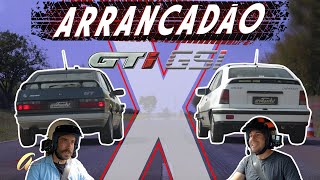 VW GOL GTi x CHEVROLET KADETT GSi qual dos esportivos dos anos 90 é o mais RÁPIDO no ARRANCADÃO [upl. by Ennaylime]