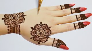 Back hand Beautiful mehndi designSimple and Easy Mehndi designsMehandi ka design MehndiMehandi [upl. by Osithe130]