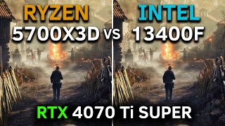 Ryzen 7 5700X3D vs Core i5 13400F  RTX 4070 Ti SUPER  2024 [upl. by Acinom]