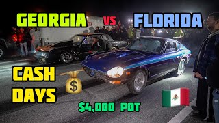 FLORIDA VS GEORGIA CASH DAYS  STREET RACING  16 CARS 250 BUYIN  4K [upl. by Halle]