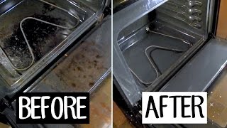 HOW TO CLEAN YOUR OVEN WITH BAKING SODA amp VINEGAR  BETHANY FONTAINE [upl. by Rushing]