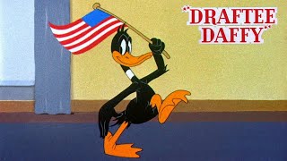 Draftee Daffy 1945 Looney Tunes Daffy Duck Cartoon Short Film  Review [upl. by Aihsit]