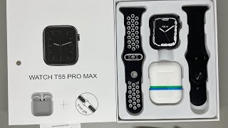 T55 pro max Smart watch amp Earbuds set [upl. by Malynda6]