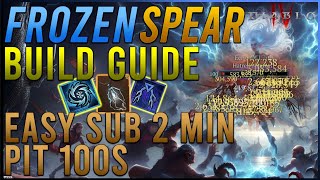 Day 1 Frozen Spear Sorc Build  T6 Infernal Hordes Lilith Pit 100 Blaster  Diablo 4 Season 5 [upl. by Nyrad220]