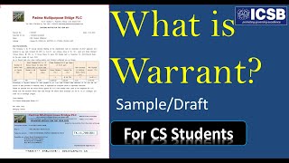 What is Dividend Warrant  SampleDraft [upl. by Addiel]