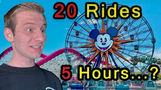 Riding EVERY Disney California Adventure Ride in 5 HOURS [upl. by Noscire]