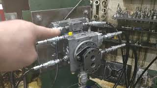 ГТС Испытания на стенде гидронасоса Testing hydraulic pumps 160730 [upl. by Carn344]