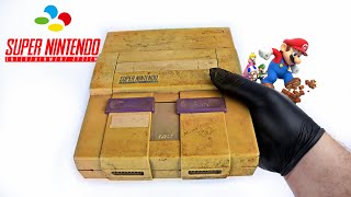 Restoring the 1 broken and yellowed Nintendo SNES  Vintage Console Restoration amp Repair  ASMR [upl. by Esenaj237]